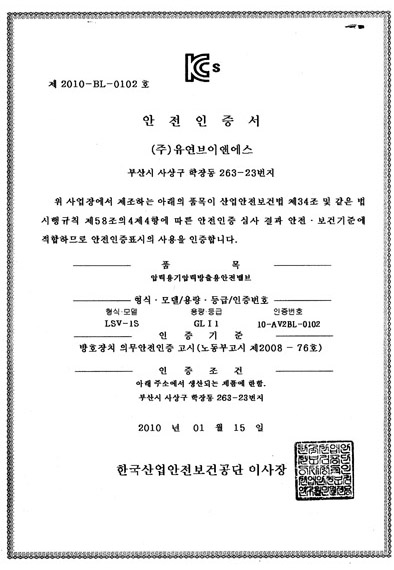 KC안전인증서(FSV STEAM)